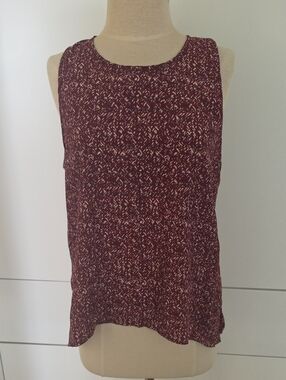 Sophie Rue Burgundy Printed Sleeveless Camisole